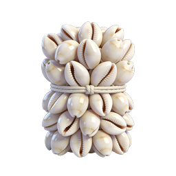 Cowrie Shell Bundle Icon - 3D Realistic Sea Shell Design