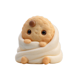 Cozy Cookie Character - Cute Clay-Style 3D Icon
