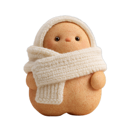 Cozy Knit Character Icon | Cute Clay Winter Figure