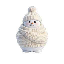 Cozy Knit Snowman - Cute Winter Holiday Icon