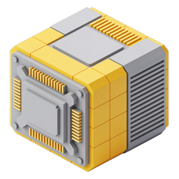 CPU Processor Chip Isometric 3D Icon
