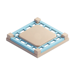 Isometric CPU Processor Chip Icon - 3D Technology Illustration