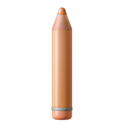 Stylish Crayon Icon for Artistic Projects