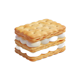 Icône de pile de crackers - Graphisme alimentaire 3D réaliste