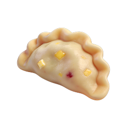 Ícone de Dumpling Recheado com Creme - Design de Comida 3D Realista