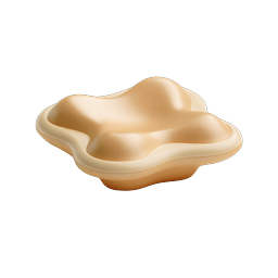 Cream-Filled Pastry Icon - Realistic 3D Food Illustration