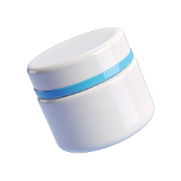 Premium 3D Cosmetic Cream Jar Icon for Beauty Brands