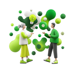 Creative Discussion Icon for Team Collaboration