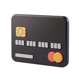 Icona Carta di Credito - Illustrazione 3D Metodo di Pagamento
