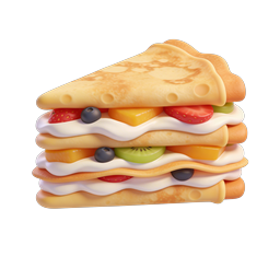 叠层可丽饼煎饼甜点食物插图