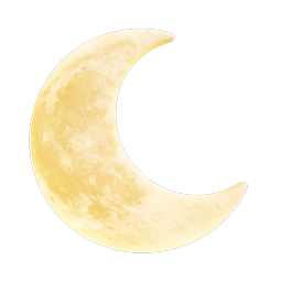 Crescent Moon 3D Icon | Realistic Lunar App Icon
