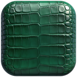 Realistic Green Crocodile Skin Texture Icon