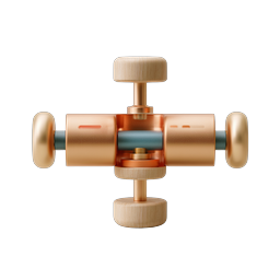 Cross Roller Fitness Tool 3D Icon - Premium Realistic Design