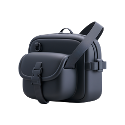Crossbody Sling Bag Icon - 3D Travel Accessory Design