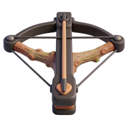 3D Crossbow Weapon Icon - Realistic Archery Design