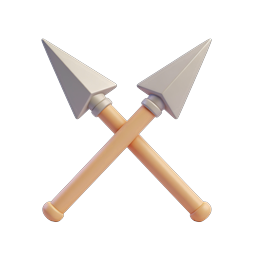 Crossed Masonry Trowels Icon | 3D Construction Tool