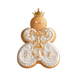 Ornate Crowned Gingerbread Cookie Icon - Holiday Treat