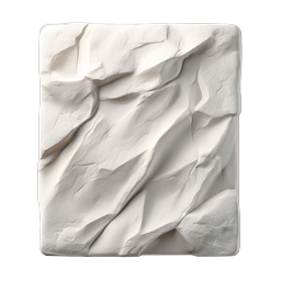Icône 3D Texture Papier Froissé - Rendu Réaliste