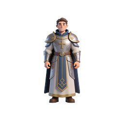 Crusader Knight 3D Character Icon - Fantasy Warrior