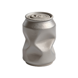 Crushed Soda Can 3D Icon - Recycling & Waste