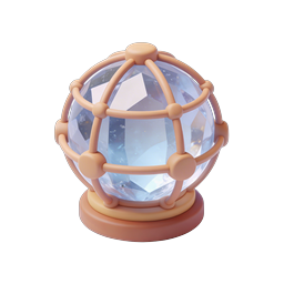 Crystal Ball Premium Icon - 3D Rendered Gem Sphere