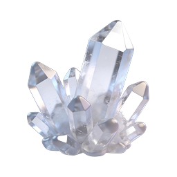 Crystal Cluster Icon - Realistic Quartz Gemstone