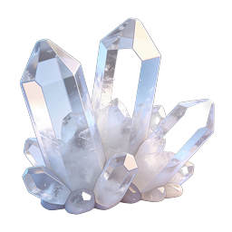 Crystal Cluster Realistic 3D Icon for Design
