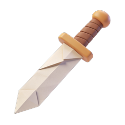 Crystal Dagger 3D Icon for Gaming & Fantasy Projects
