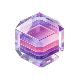 Kristall-Datenwürfel-Icon - 3D-Glastechnologie