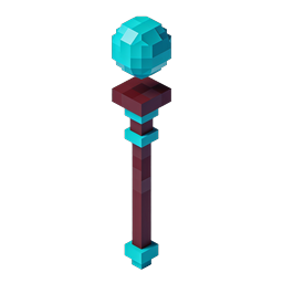 Crystal Scepter 3D Icon - Magical Fantasy Staff Gem