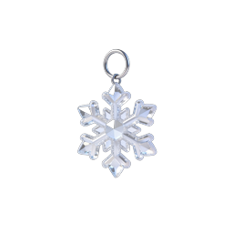 水晶雪花吊坠图标 | 冬季 3D