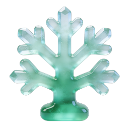 Crystal Snowflake 3D Icon - Winter Holiday Design