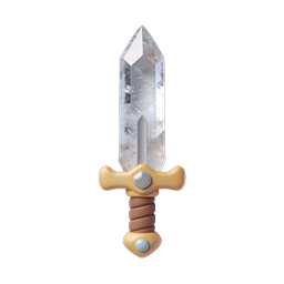 Icône 3D Épée de Cristal - Arme de Jeu Fantastique