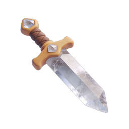 Icône 3D Épée de Cristal - Arme Gemme Fantastique