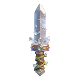 Stylized Crystal Sword Icon for Fantasy Projects