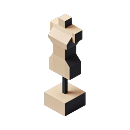 Cubist Abstract Sculpture Head Icon - Modern Art
