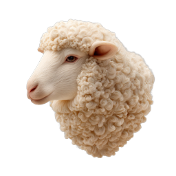 Curly Wool Sheep Icon - Soft 3D Farm Animal Design