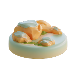 3D Clay-Style Curry Plate Food Icon