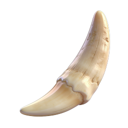Realistic Curved Horn Icon | Premium 3D Object Design