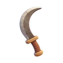 Curved Sword Icon for Fantasy and Adventure Projects