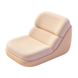 Cozy 3D Cushioned Lounge Chair Icon