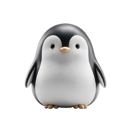 Cute 3D Penguin Icon - Adorable Cartoon Character