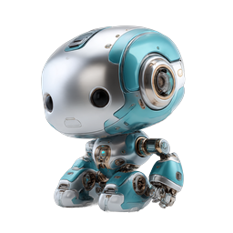 Cute 3D Robot Icon - AI Technology Character