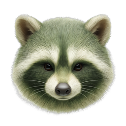 Cute Fluffy Animal Face Wildlife Icon Design