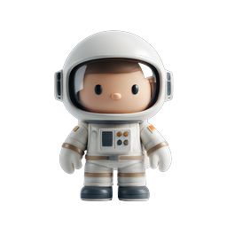 Cute 3D Astronaut Character Icon - Space Explorer