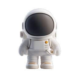 Cute 3D Astronaut Character Icon - Space Explorer