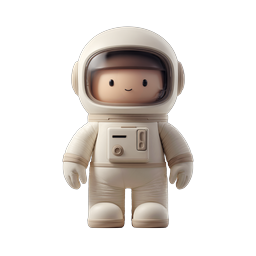 Icona personaggio astronauta carino - Adorabile esploratore spaziale 3D