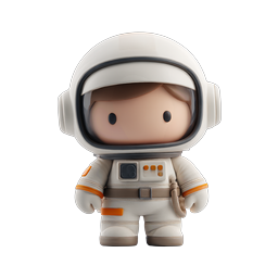 Icono de personaje de astronauta 3D lindo | Diseño de explorador espacial
