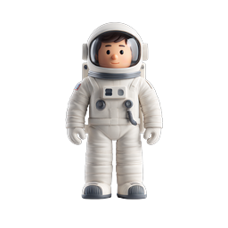 Cute 3D Astronaut Character Icon - Space Explorer