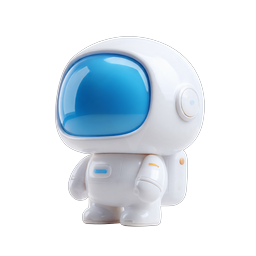 Icono de personaje de astronauta lindo - Explorador espacial 3D de arcilla